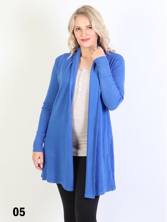 Plus Size Soft Open-Front Cardigan